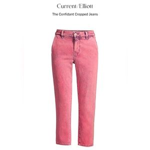 Current/Elliott The Confident Cropped High Waisted Jeans Size 24